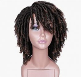 Wigs for Black Women Curly Wigs with Bangs Synthetic
